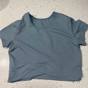 Women's blue halara crop Top size small